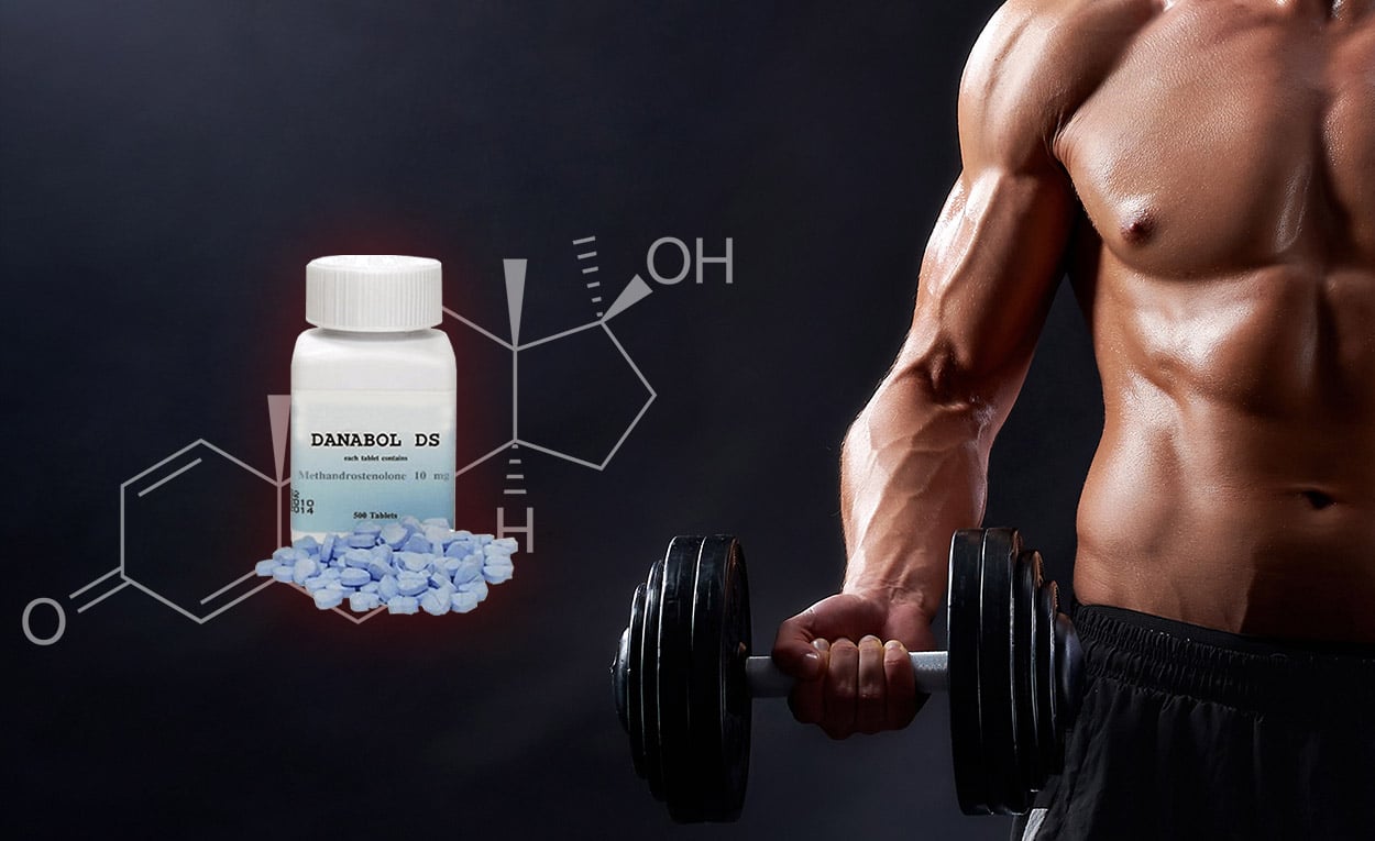 Dianabol : illustration d'un bodybuilder montrant une prise de masse musculaire
