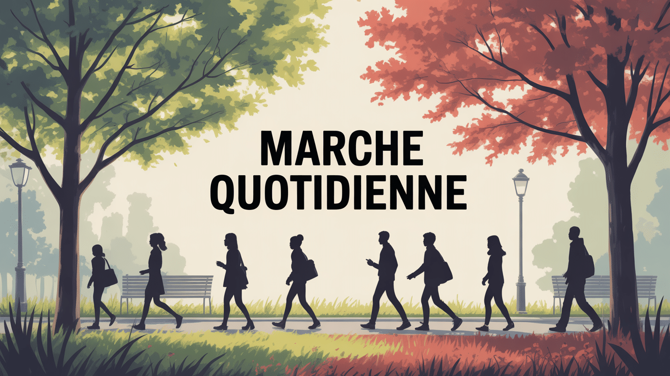 personnes marche quotidienne dans parc