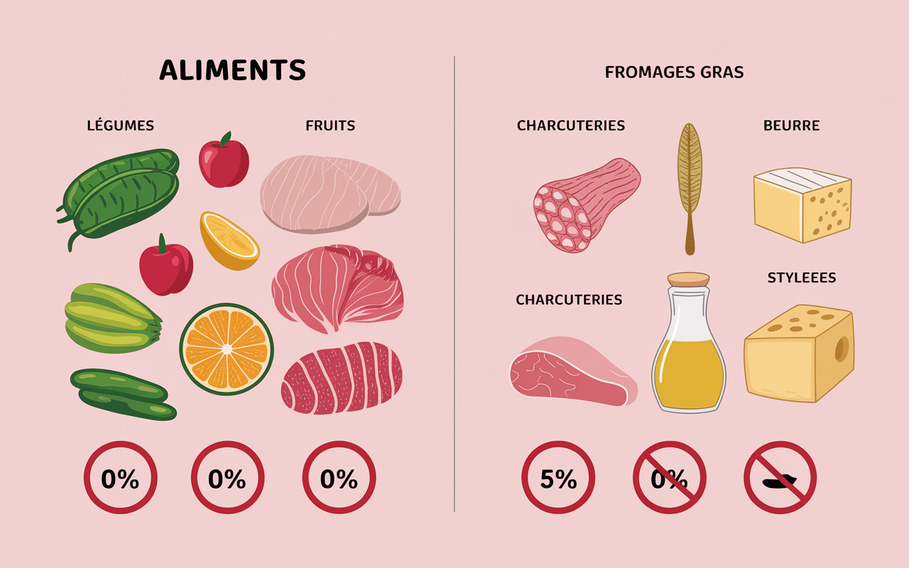 infographie aliments regime sans matiere grasse autorises interdits