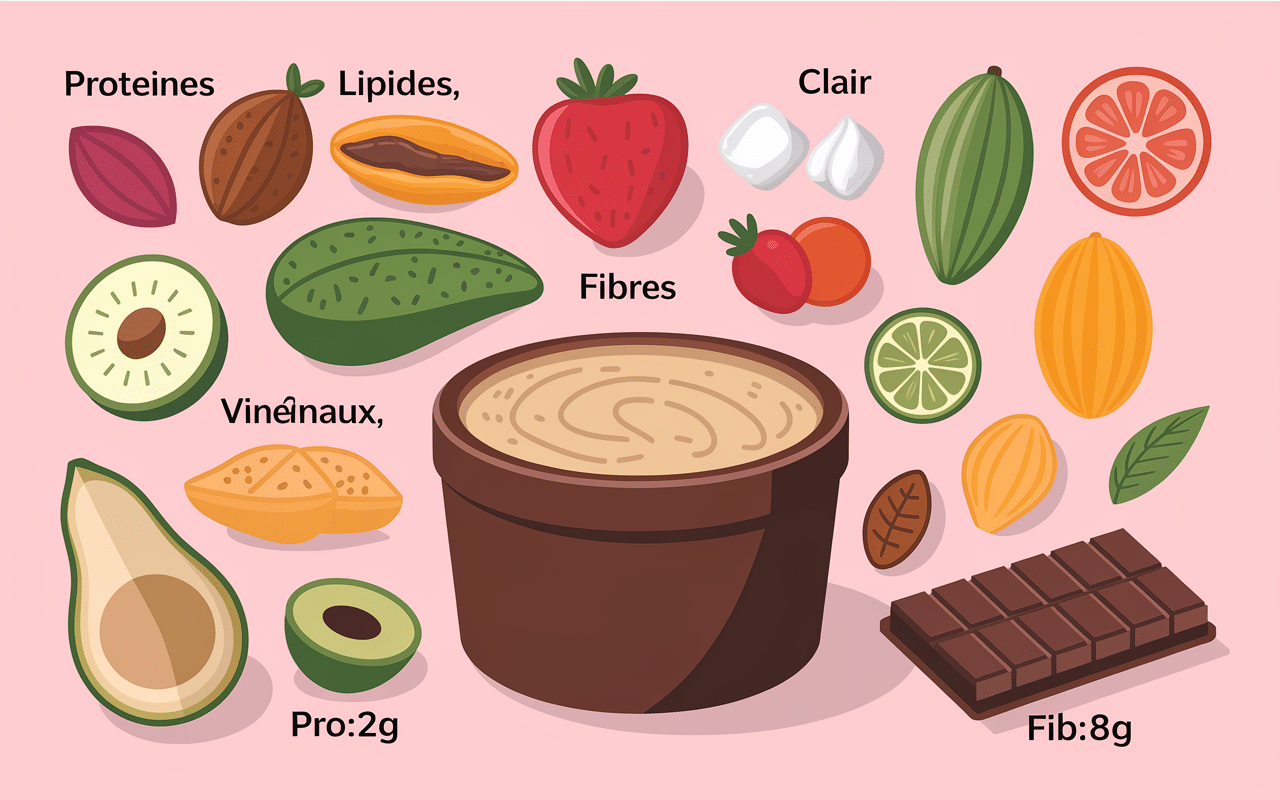 beurre de cacahuete nutrition proteines lipides fibres