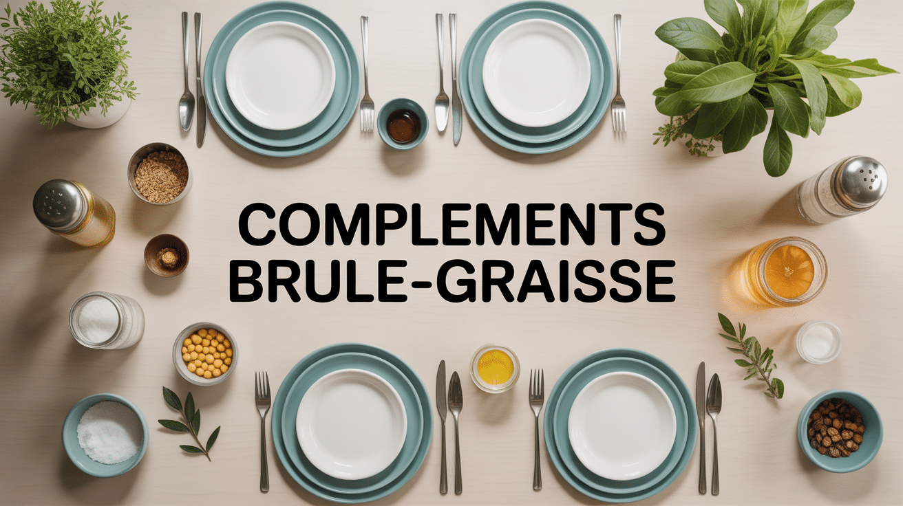 table bois compléments brûle-graisse assiette plantes gélules