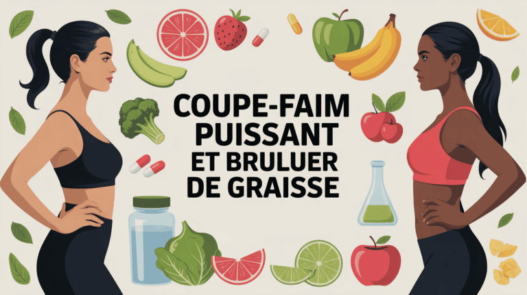 Visuel coupe-faim puissant et bruleur de graisse, aliments sains et perte de poids