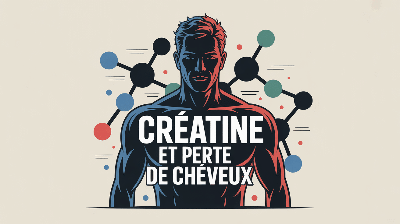 creatine et perte de cheveux illustration sportive