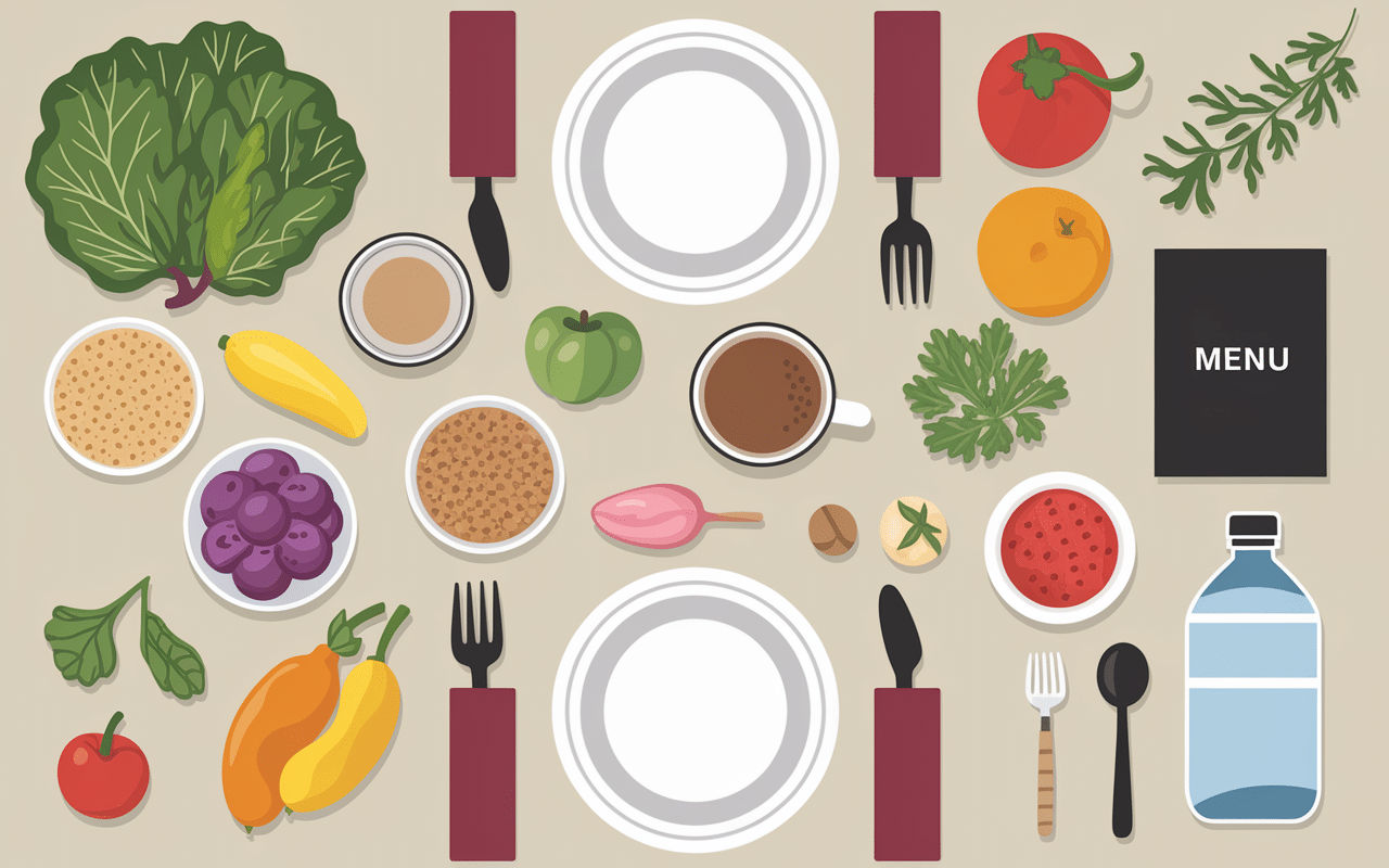 Table cuisine detox naturelle aliments plantes routines