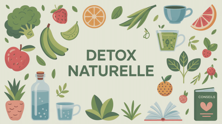 Nature morte detox naturelle avec fruits legumes tisane