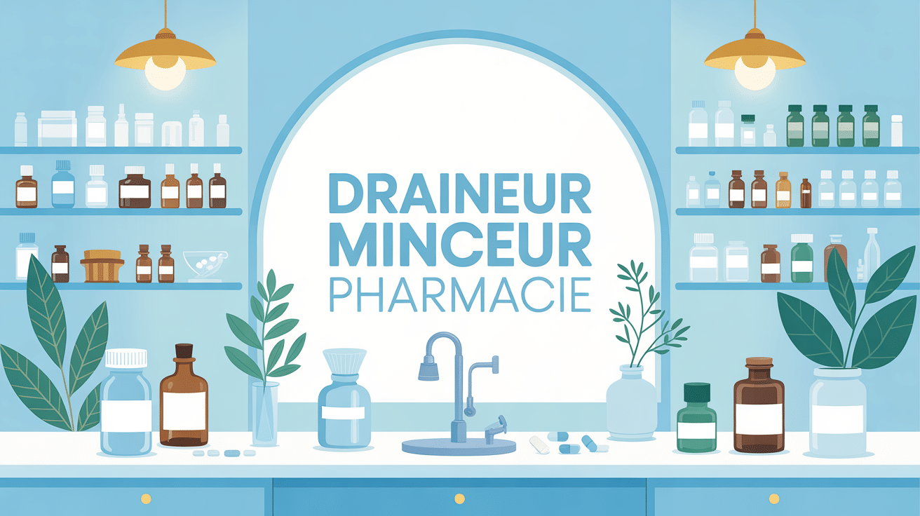 image pharmacie avec draineur minceur flacons gelules ampoules plantes