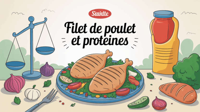 assiette de filets de poulet grillés, légumes, éléments sport, santé