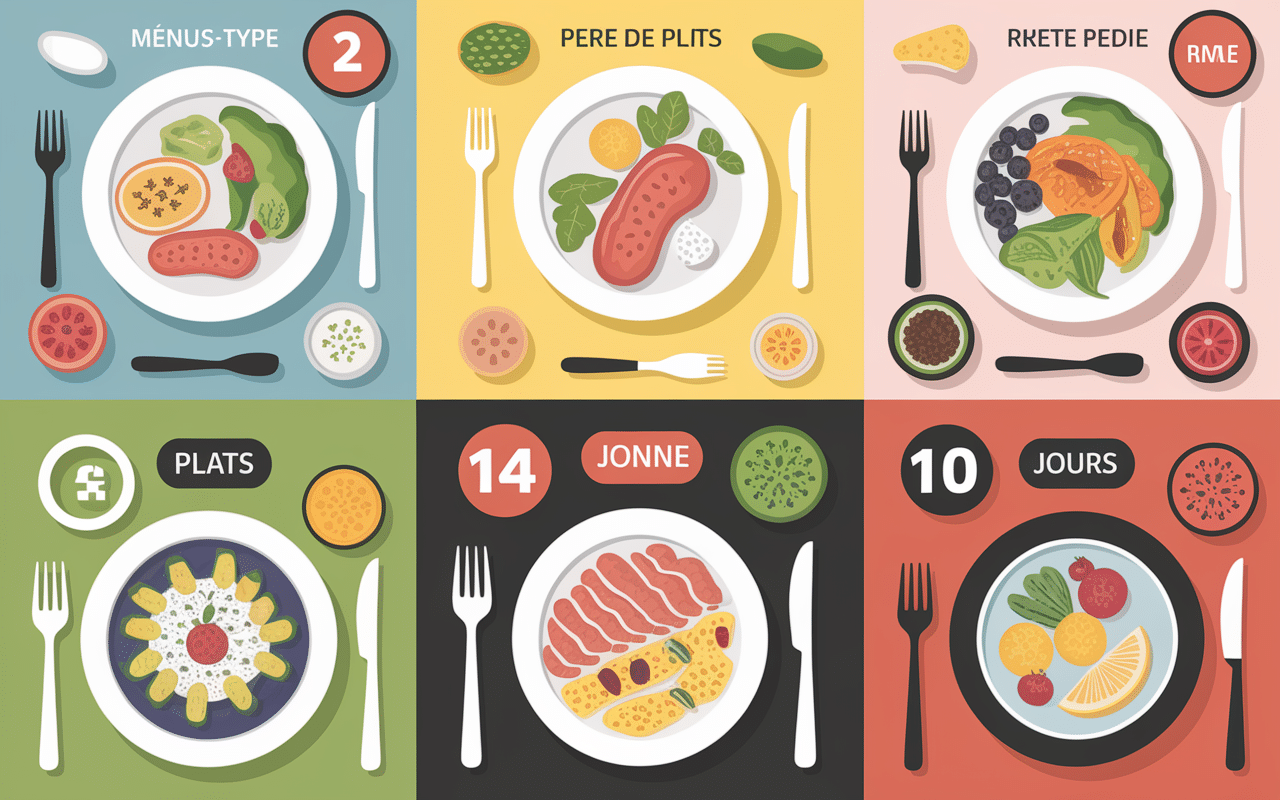 tableau menus pertes de poids dukan phase attaque