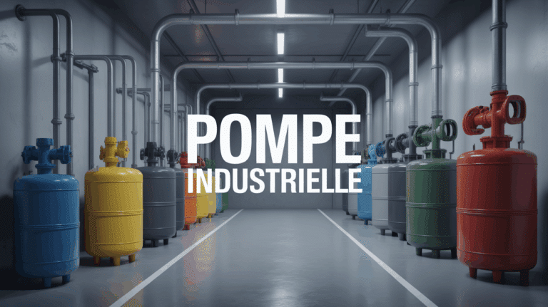vue installation pompe industrielle avec tuyaux et reservoirs