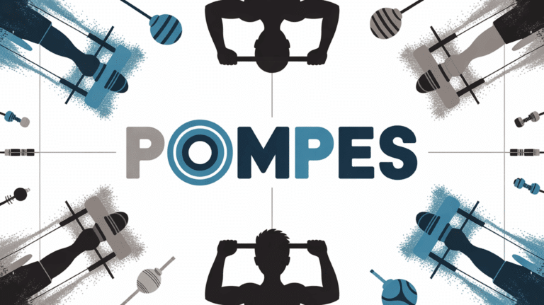 Illustration pompes sur tapis de sport vue dessus