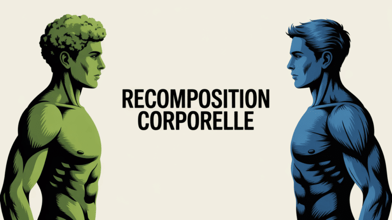 Illustration moderne recomposition corporelle silhouette humaine