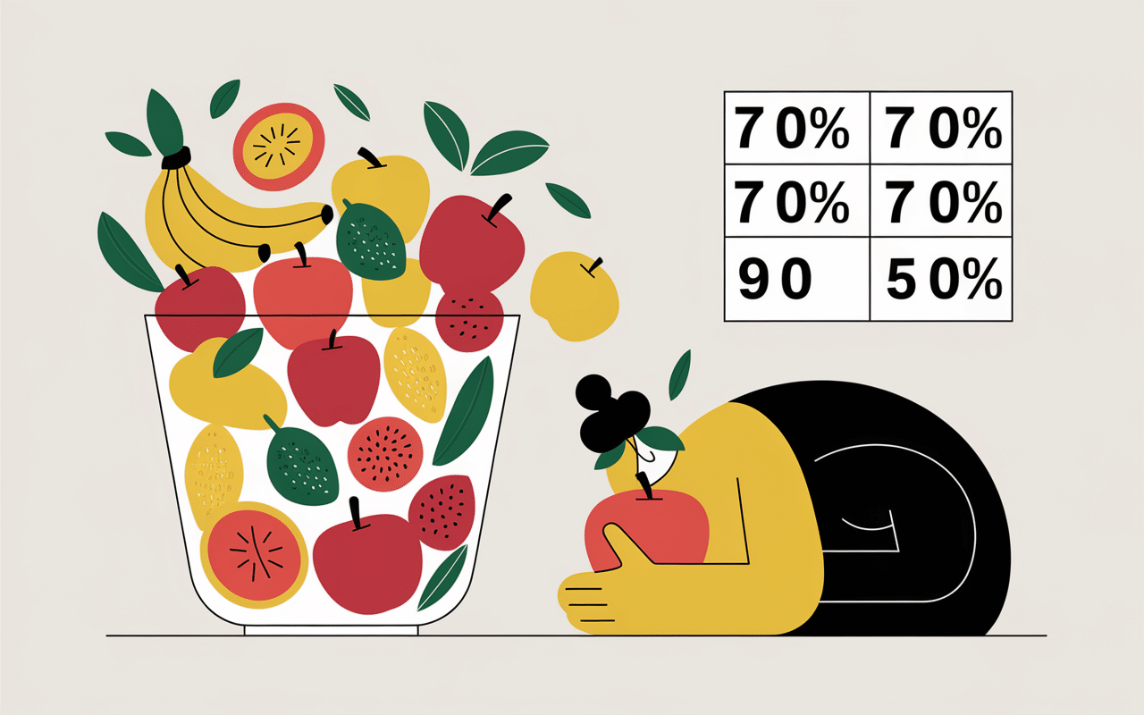 regime fruitier bol fruits 70 pourcent