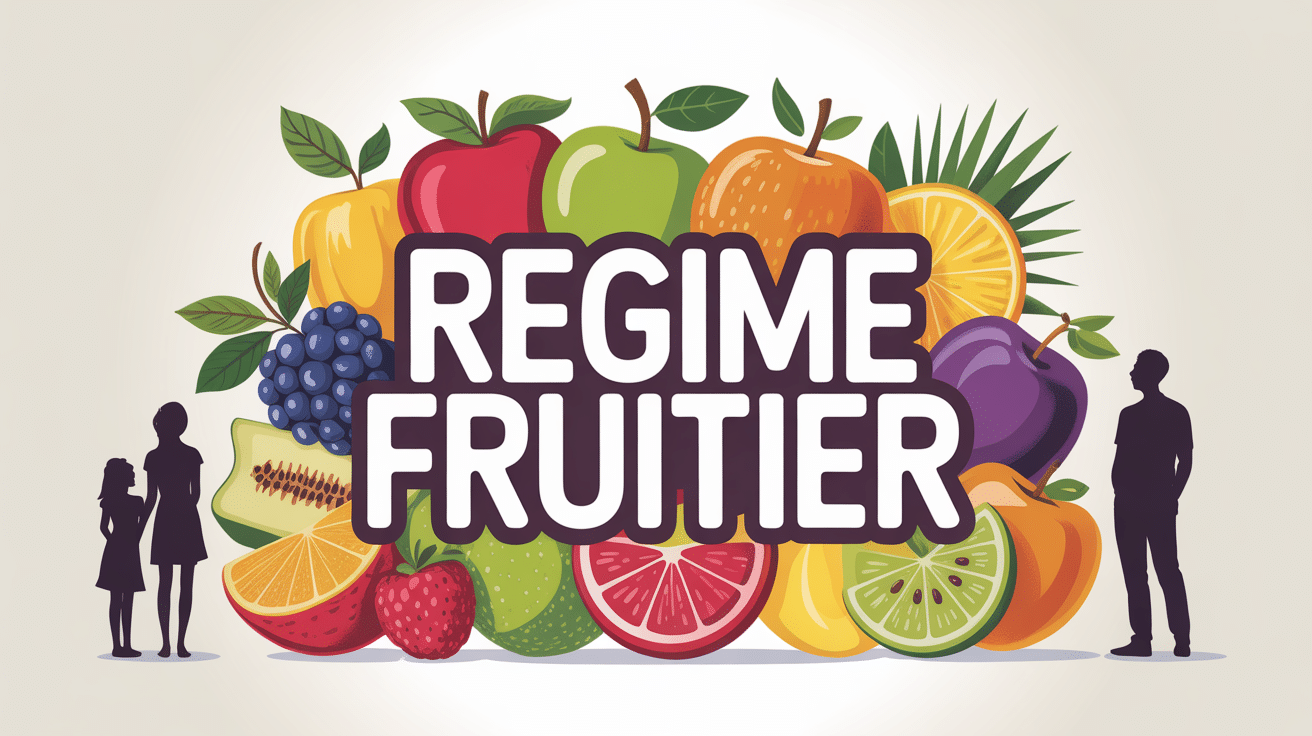 regime fruitier famille autour fruits frais