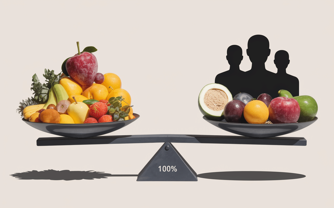 regime fruitier risques carences balance fruits