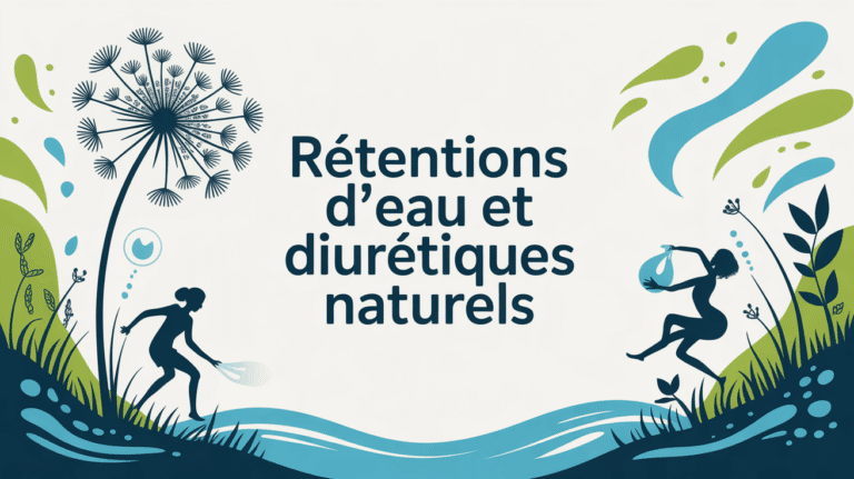 Illustration pissenlit gouttes d eau herbes retentions d eau diuretiques naturels