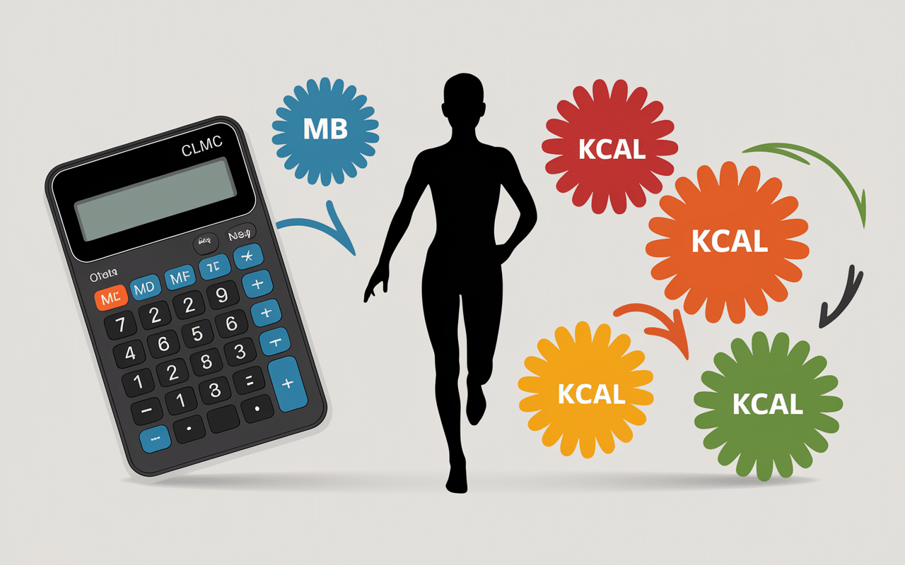 Calcul besoins caloriques, schéma, formule, métabolisme