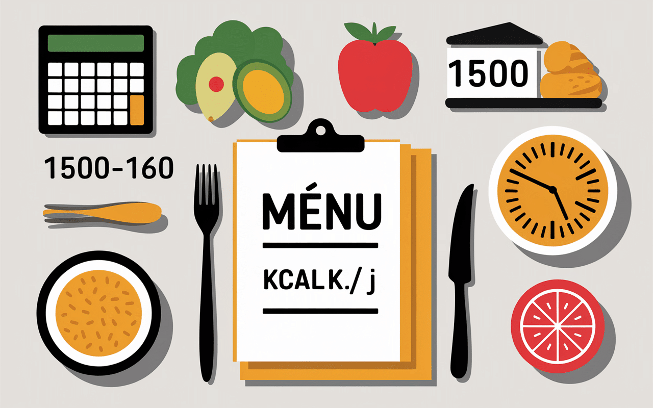 Calcul deficit calorique avec menu type