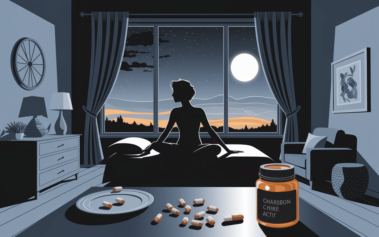 charbon actif nuit solution naturelle sommeil ventre apaisé