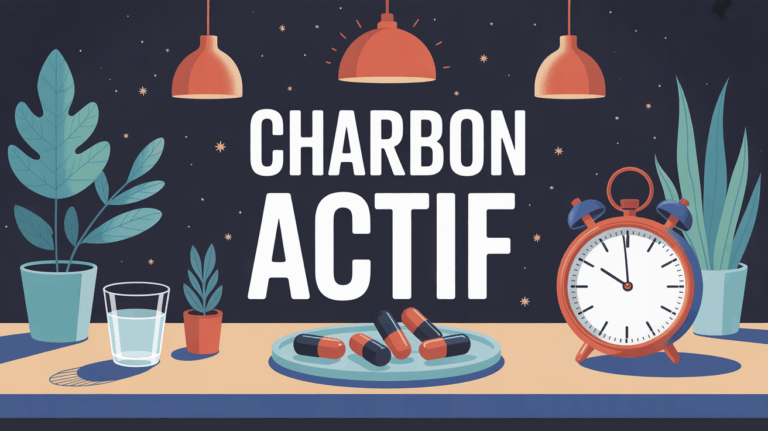 charbon actif sur table de nuit pour digestion et sommeil