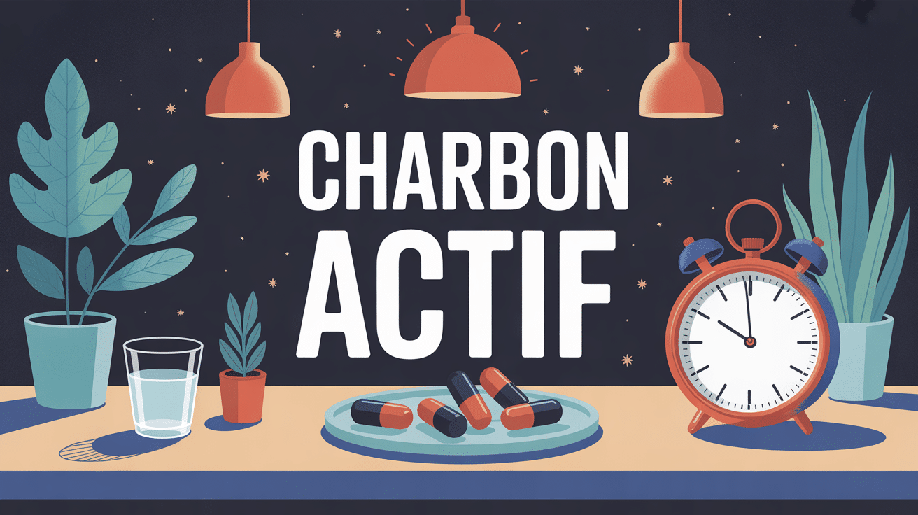 charbon actif sur table de nuit pour digestion et sommeil
