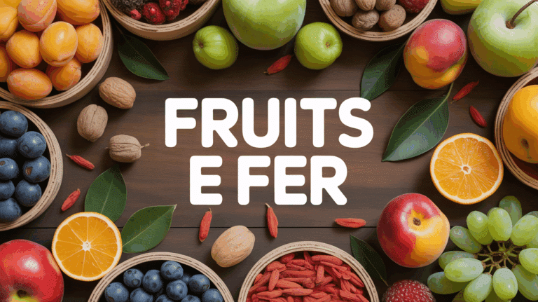 bols fruits secs et frais pour apport en fer