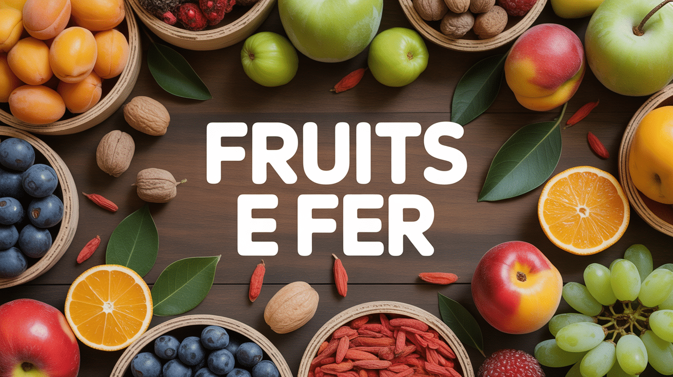 bols fruits secs et frais pour apport en fer