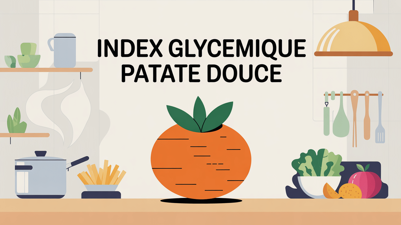 illustration patate douce index glycémique vapeur four friteuse saladier