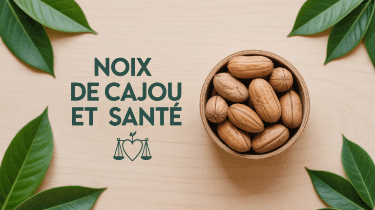 Bol de noix de cajou avec symbole cœur, bienfaits santé
