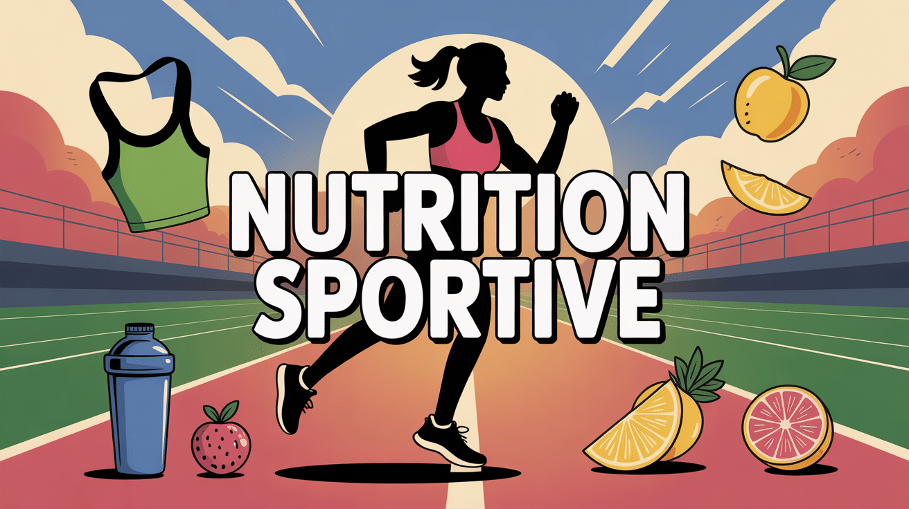Silhouette course et elements sportifs nutrition sportive