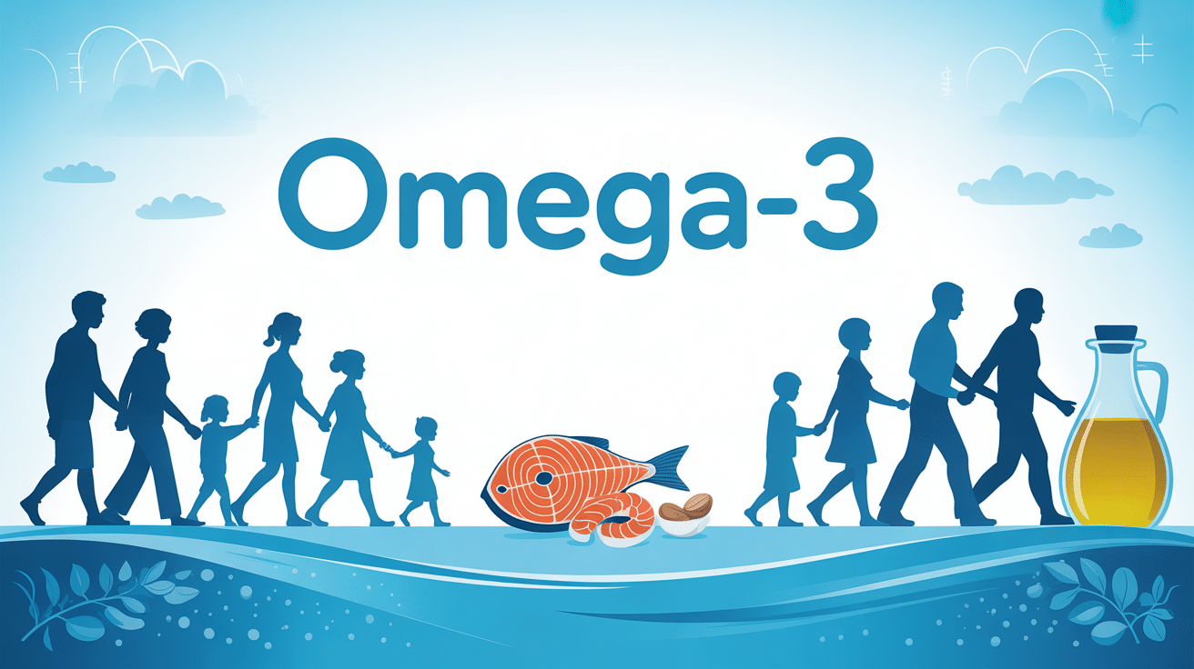 Illustration famille aliments sources omega-3