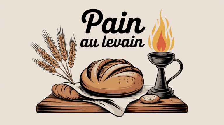 miche de pain au levain artisanal sur torchon, levain, ble