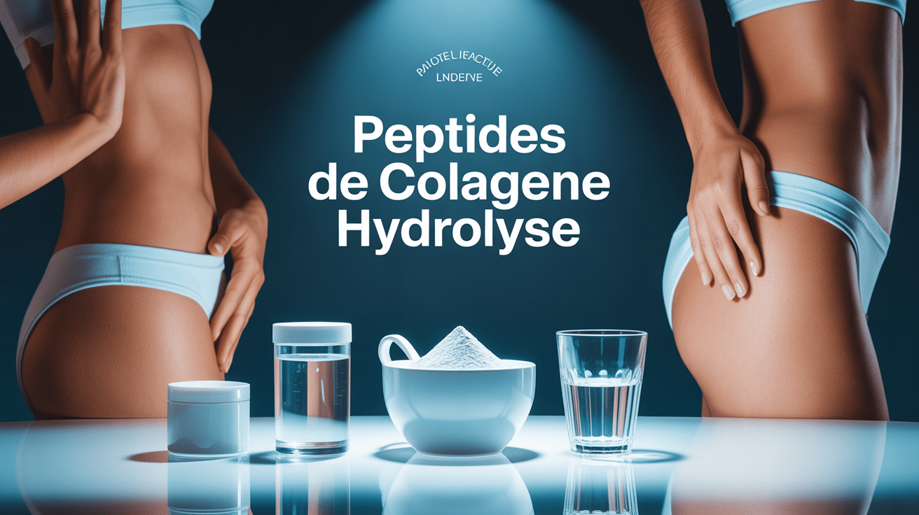pot poudre peptides de collagene hydrolyse verre haltère peau