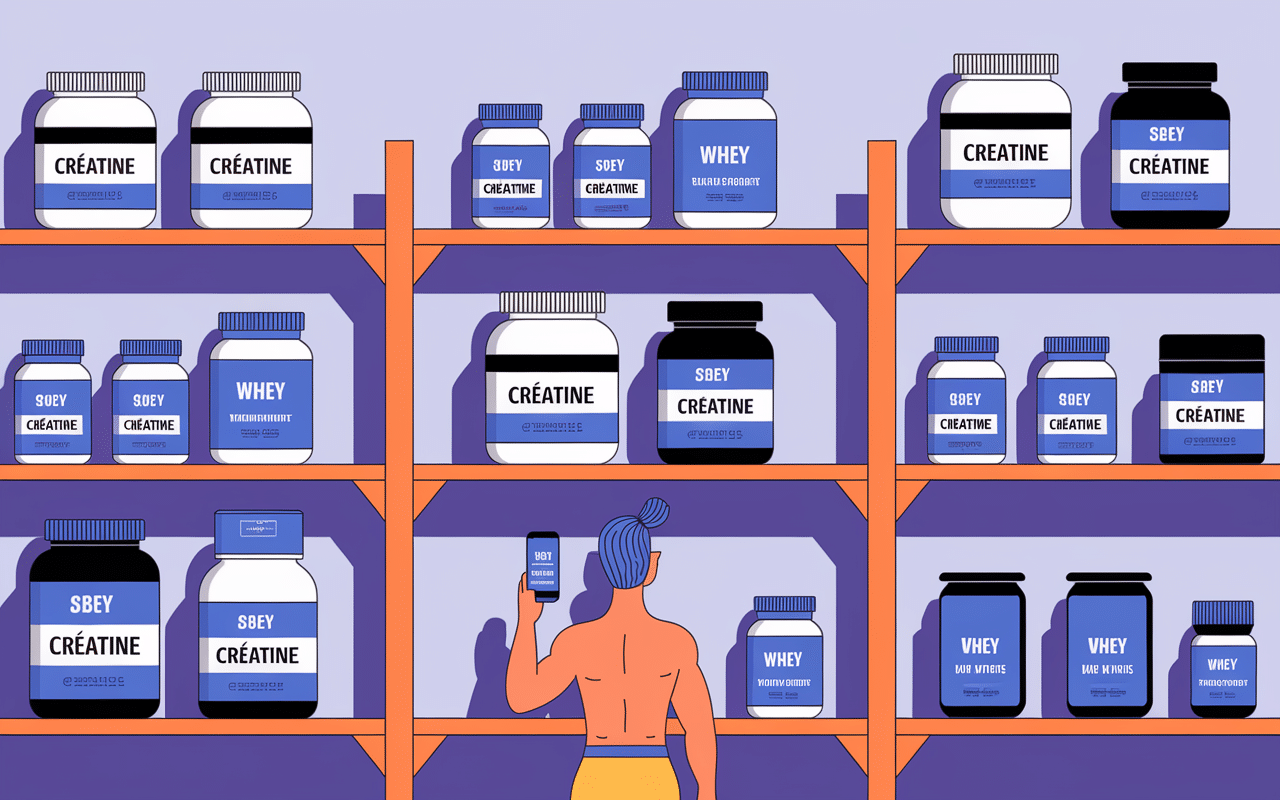comparer creatine whey gainer musculation
