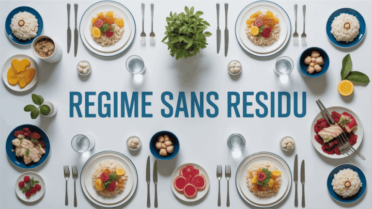 repas regime sans residu coloscopie table aliments autorises