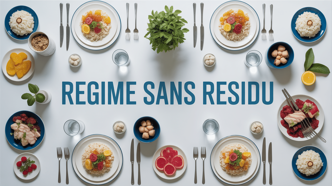 repas regime sans residu coloscopie table aliments autorises