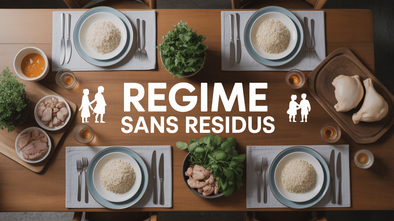 repas sans residus famille assiette riz pates poulet