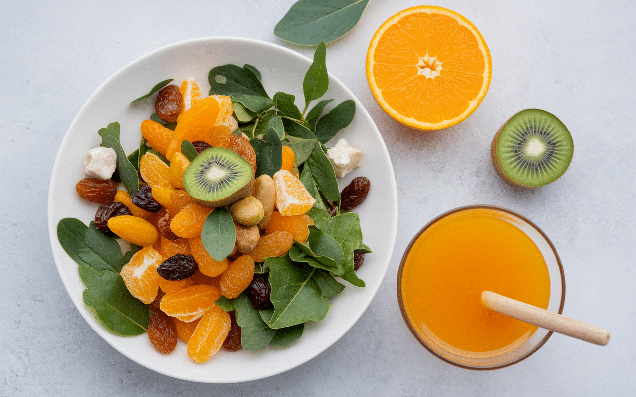 association fruits secs vitamine C absorption fer
