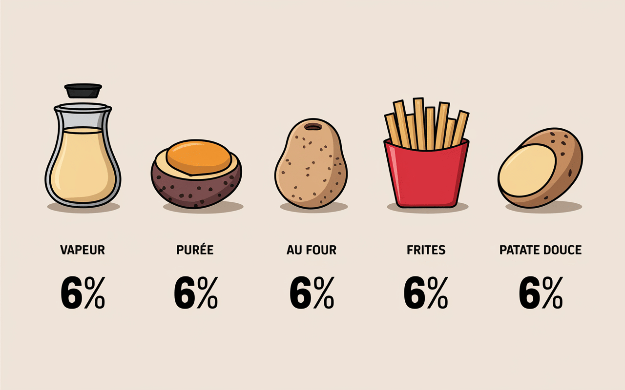 Illustration IG selon cuisson et variété pommes de terre