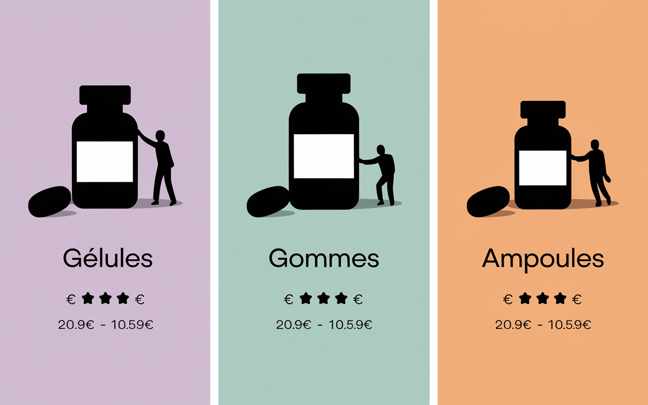 Comparaison gélules gommes ampoules brûleur de graisse