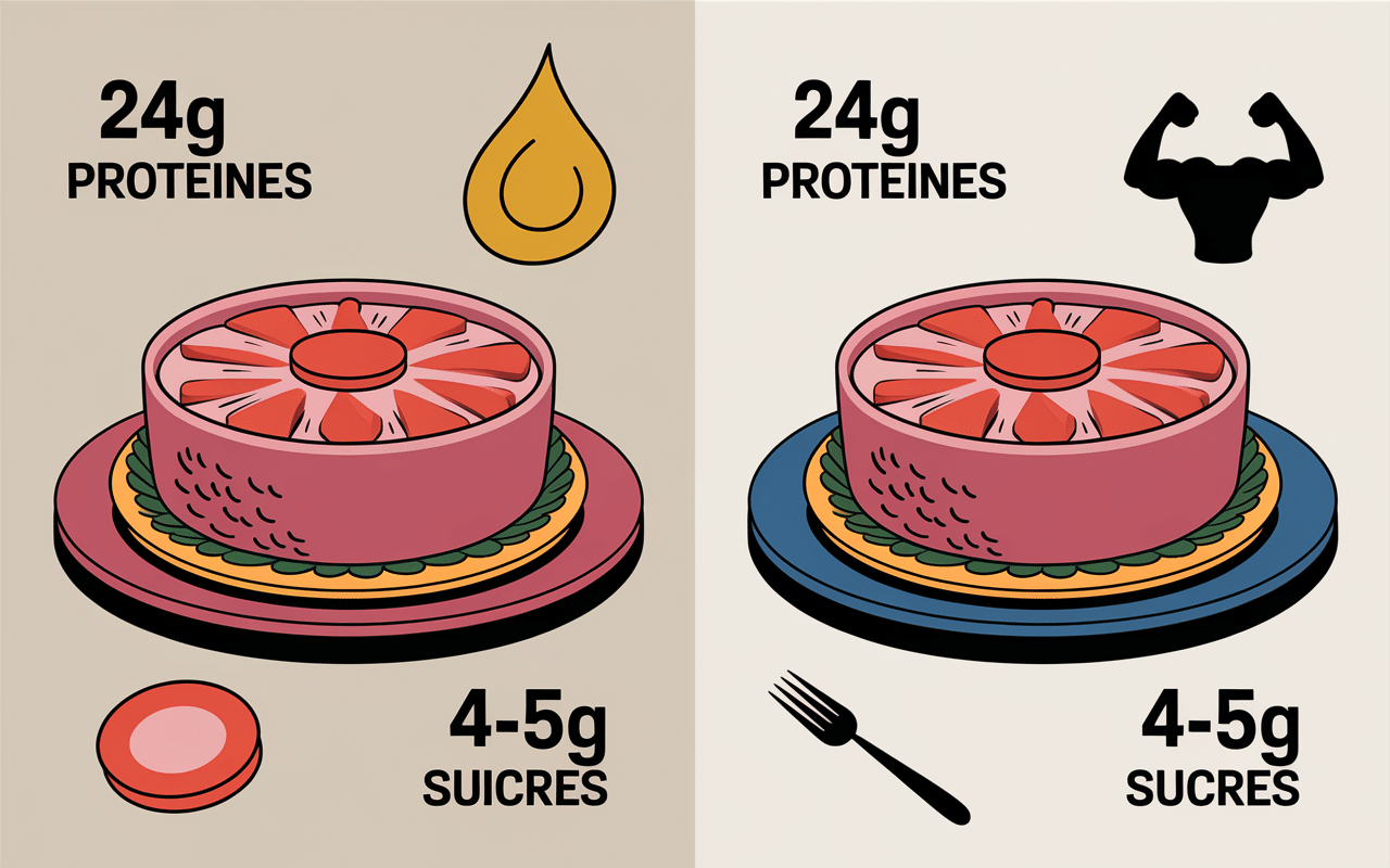 Deux pots pate a tartiner proteinee chiffres nutrition tartine cuillere