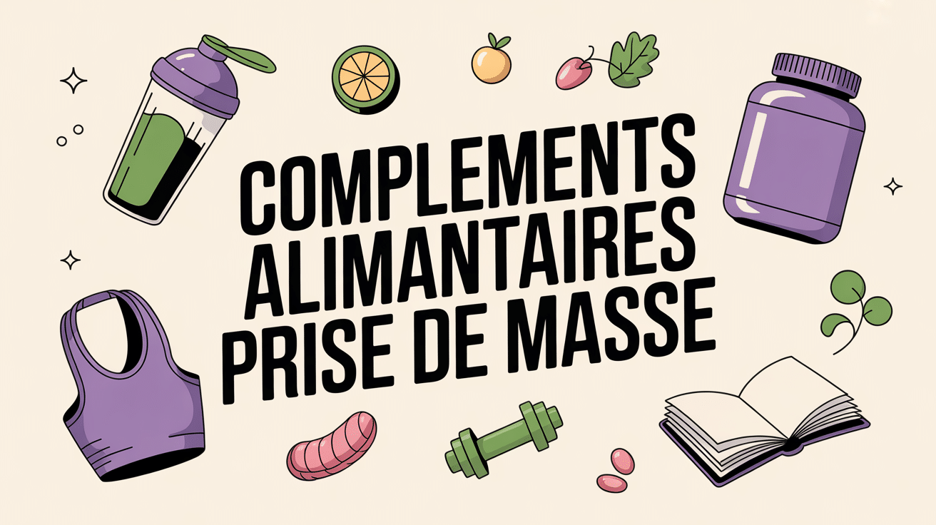 complements alimentaires prise de masse illustration shaker pot carnet