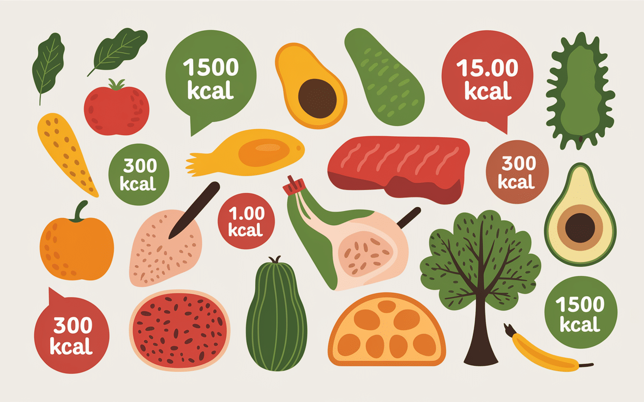 tableau portions conseils deficit calorique 300 calories mois