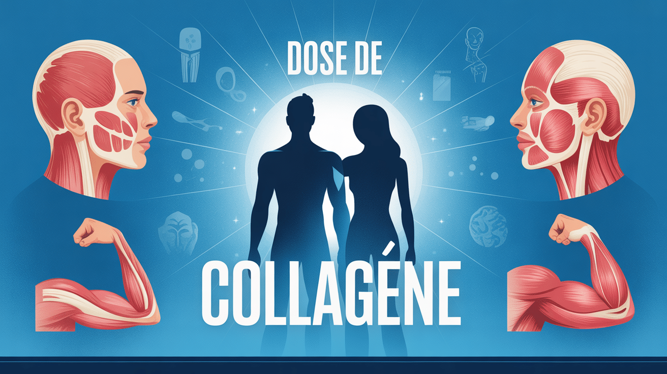 Illustration dose de collagène pour la santé et beauté