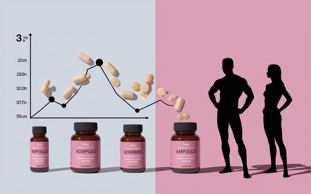 Produits brûleurs de graisse et graphique perte de poids