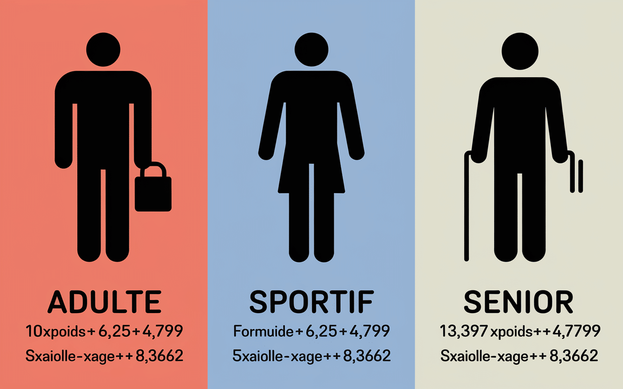 tableau formules metabolisme de base adulte sportif senior