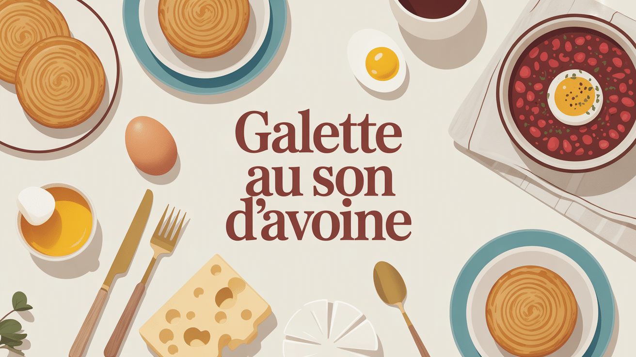 Galette au son d'avoine sur table du petit déjeuner