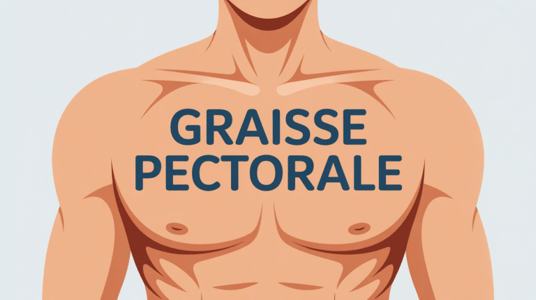 illustration graisse pectorale sur torse masculin