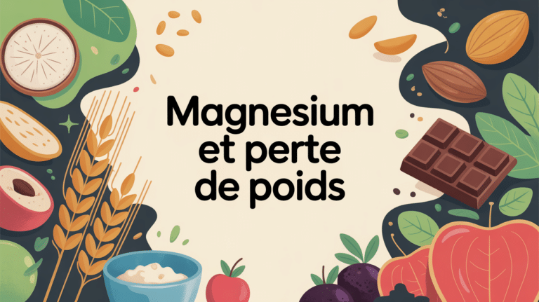 Magnesium perte de poids illustration aliments balance