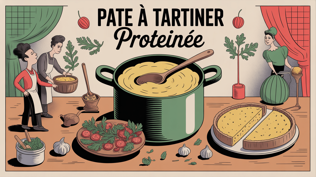 Pot pate a tartiner proteinee ouvert avec noisettes tartine et cuillere