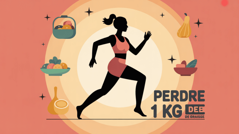 Illustration silhouette perdre 1 kg de graisse